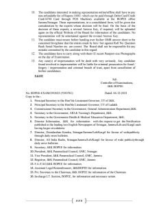 JKBOPEE Entrance Test for admission to M.Sc Technology Courses