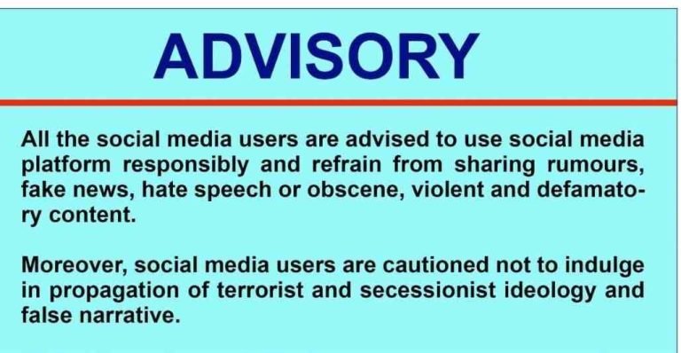 Cyber Police Kashmir Issues Advisory Urging Responsible Social Media Use