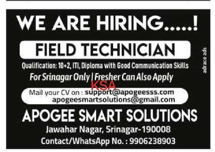 Field Technician Jobs at Apogee
