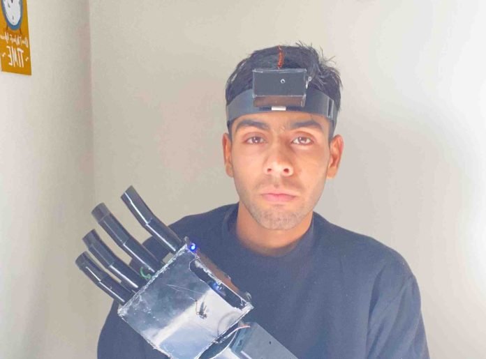 Srinagar Teen Creates Head-Controlled Robotic Arm, Stuns Community