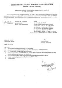 JKBOSE Class 10th Result Notification Supplementary Private 2022 4 JKBOSE Class 10th Result Notification