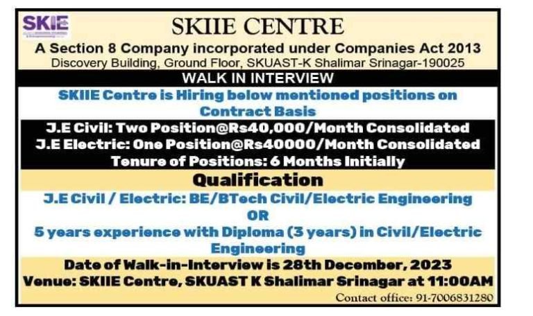 SKIIE CENTRE Job Recruitment 2023, Salary 40000, Apply Here