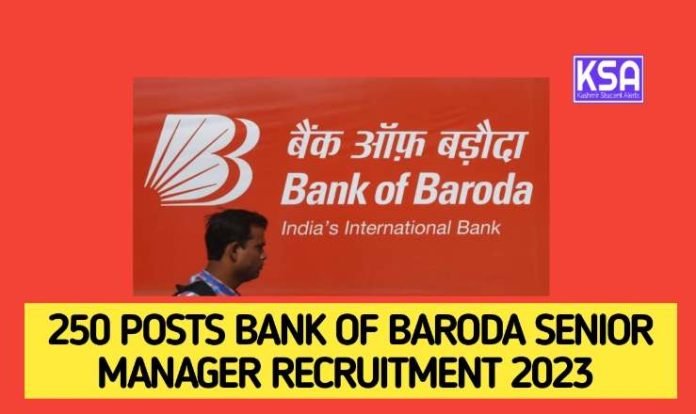 250 posts Bank of Baroda Senior Manager Recruitment 2023 Apply Online, Eligibility, Last Date