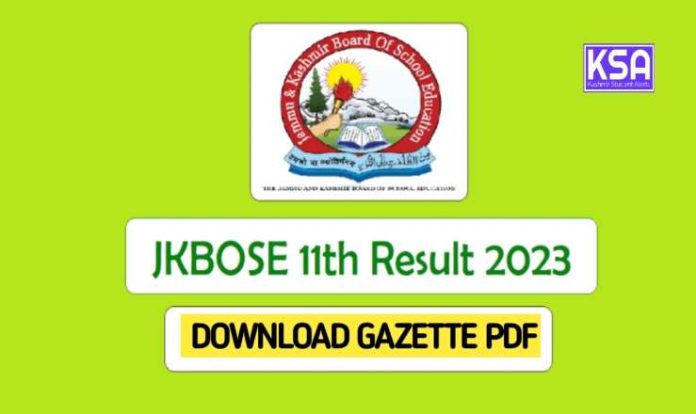 JKBOSE 11th Result 2023 Bi-Annual / Private Download Gazette PDF