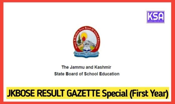 JKBOSE RESULT GAZETTE