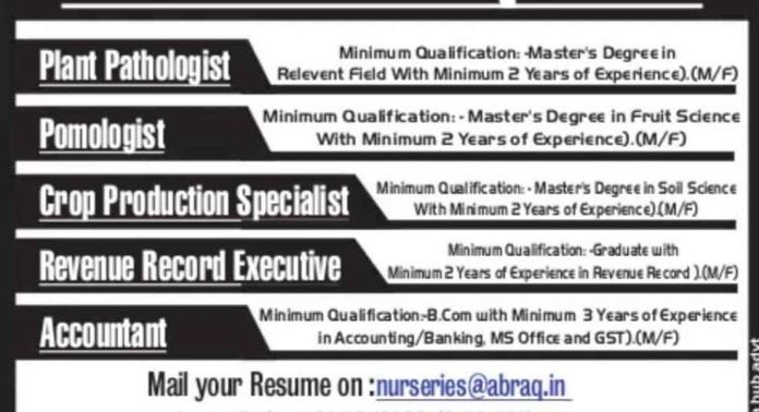 Jobs in Srinagar Apply for Accountant, Pomologist, Plant Pathologist & other posts