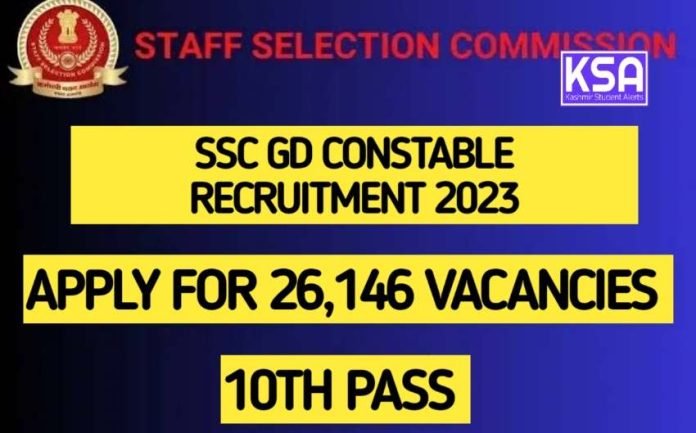 SSC GD Constable Recruitment 2023: Apply for 26,146 Vacancies – Eligibility and Details Inside