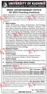 ADVERTISEMENT NOTICE OF 2023 (Teaching Positions)