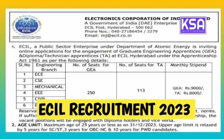 ECIL Recruitment 2023 Application Form, 363 Vacancies
