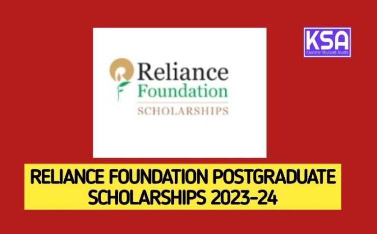 Reliance Foundation Postgraduate Scholarships 2023-24, Eligibility criteria, Rewards, Apply online
