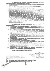 Final Selection and Appointment of Physically Challenged Candidates in PW (R&B) Department