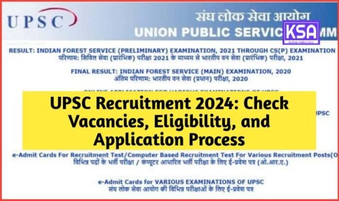 UPSC Recruitment 2024: Check Vacancies, Eligibility, and Application Process