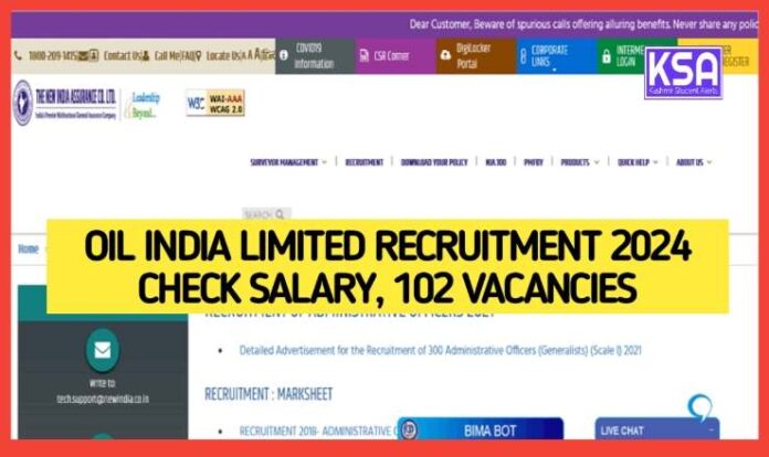 Oil India Limited Recruitment 2024 102 Vacancies Available   OIL India Limited Recruitment 2024 Check Salary 102 Vacancies Eligibility Last Date 696x414 