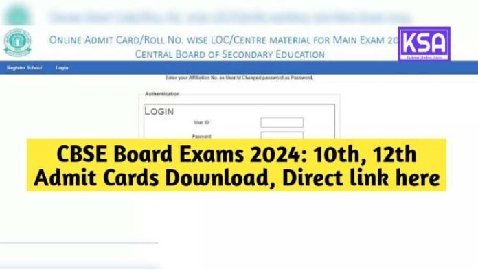 CBSE Board Exams 2024: 10th, 12th Admit Cards Download, Direct link here