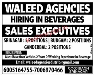 Waleed Agencies Hiring for Beverage Sales Executives 4 Waleed Agencies Hiring for Beverage Sales Executives
