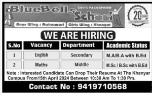 Bluebells School Srinagar