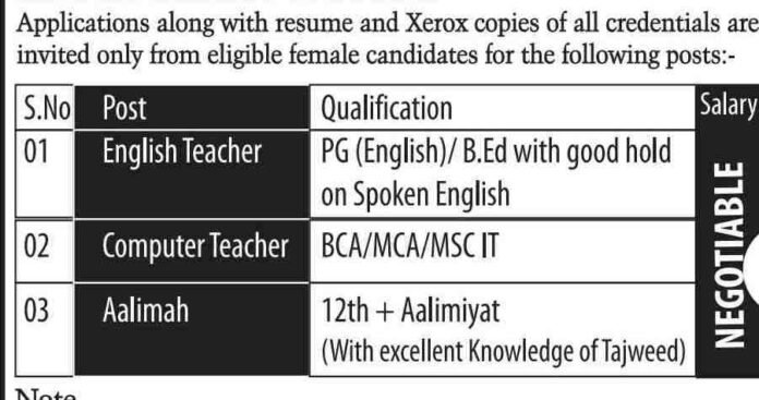 Al-Noor Model School Pulwama Recruitment 2024