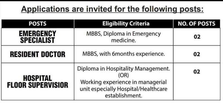 Job Vacancies at Khyber Medical Institute Srinagar