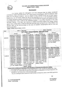 JKBOSE 12th Annual Regular 2024 Important Notification 1 JKBOSE 12th Annual Regular 2024 Important Notification