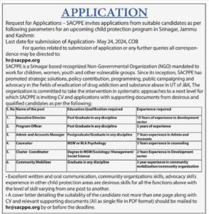 SACPPE Recruitment 2024 for various posts, check eligibility 