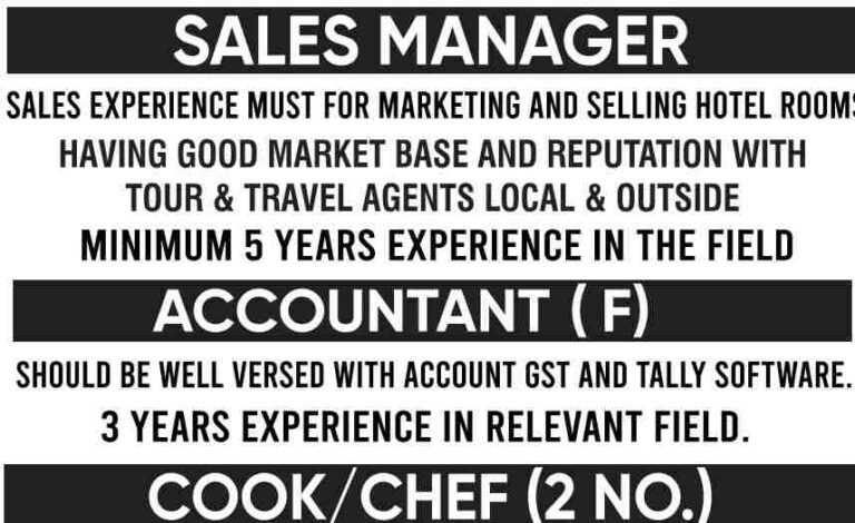 Jobs at The Victory Hotel Srinagar