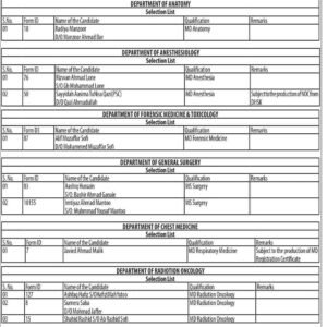 Government Medical College, Anantnag Releases Selection List for Senior Resident Posts