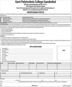Govt Polytechnic College Ganderbal Invites Applications for Guest Faculty Positions 1 Govt Polytechnic College Ganderbal Invites Applications for Guest Faculty Positions