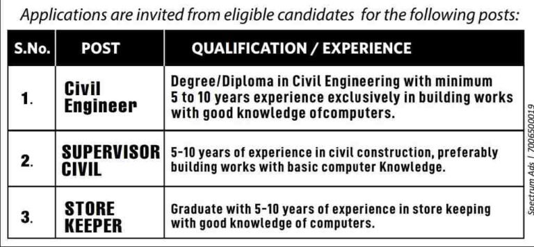 Jobs at RCC Infratech Pvt Ltd Srinagar