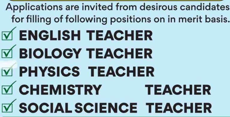 Teaching Vacancies at The Heritage School, Salary Upto 15000