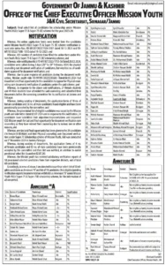 J&K Govt Releases Final Selection List for Mission Youth's HLG Super-75 Scholarship