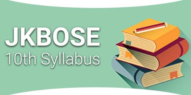JKBOSE 10th Syllabus 2025 Download PDF @jkbose.nic.in