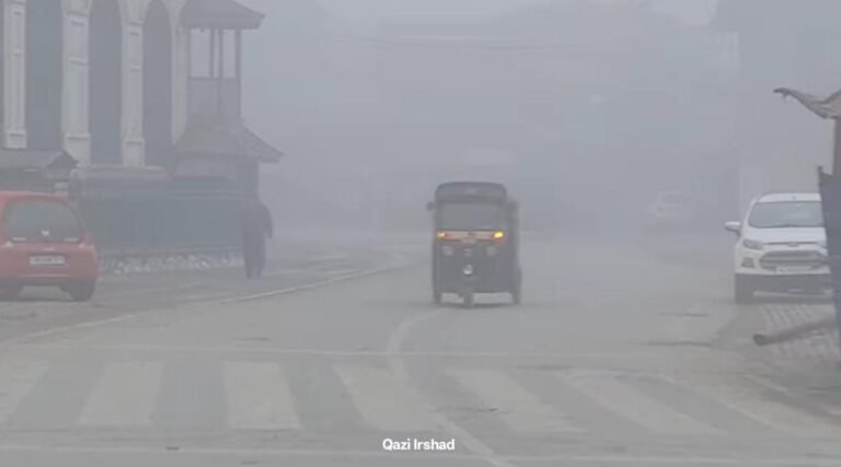 Dense Fog Blankets Srinagar Amid Snowfall Predictions