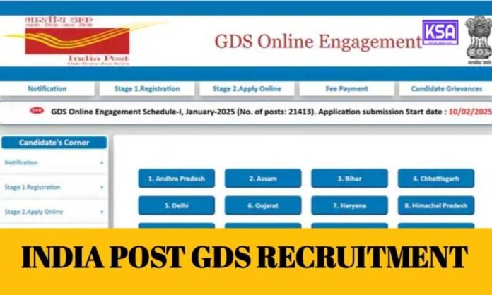 India Post GDS Recruitment 2025: Apply Online for 21413 Vacancies, Qualification 10th