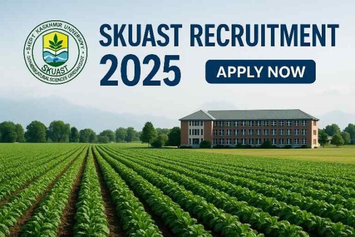 SKUAST Kashmir Project Associate Recruitment 2025: Apply for DBT Funded Wheat Genomics Project