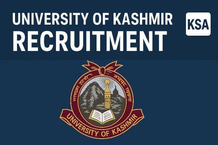 University of Kashmir Invites Applications for Various Administrative & Non-Teaching Posts — December 2025 Recruitment Drive