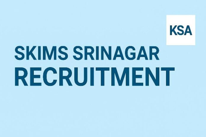 SKIMS Srinagar Recruitment 2025: Apply Online for Stipendiary Junior Resident Posts – Eligibility, Dates & Full Details