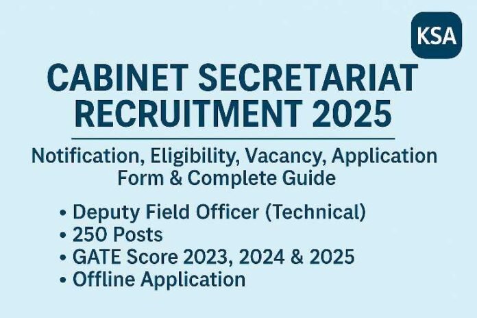 Cabinet Secretariat Recruitment 2025: Notification, Eligibility, Vacancy, Application Form