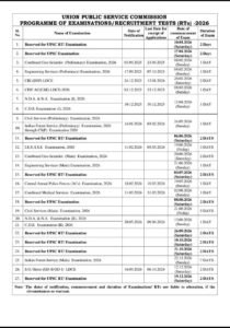 UPSC Exam Calendar 2026 Released: Complete Schedule, Important Dates & Exam Details