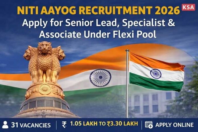 NITI Aayog Recruitment 2026: Apply for Senior Lead, Specialist & Associate Posts Under Flexi Pool