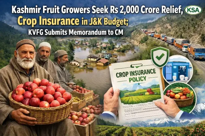 Kashmir Fruit Growers Seek Rs 2,000 Crore Relief, Crop Insurance in J&K Budget; KVFG Submits Memorandum to CM