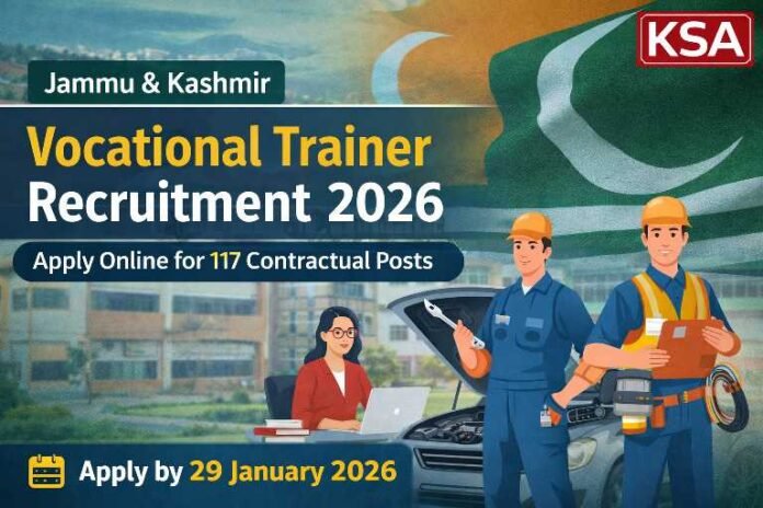 Vocational Trainer Recruitment 2026 in Jammu & Kashmir: Apply Online for 117 Contractual Posts