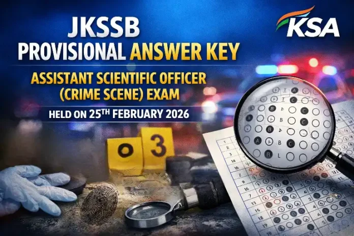 JKSSB Provisional Answer Key for the OMR-Based Written Examination
