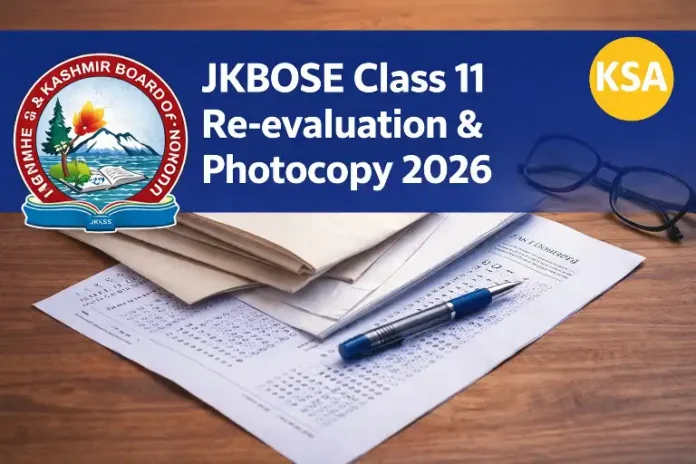 JKBOSE Class 11 Re-evaluation & Photocopy Notification 2026 Released