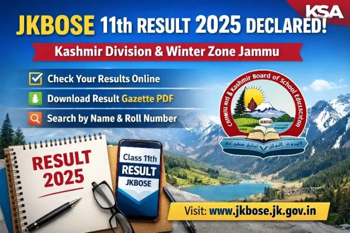 JKBOSE 11th Result 2025: Download Gazette PDF, Check Result by Roll Number & Name
