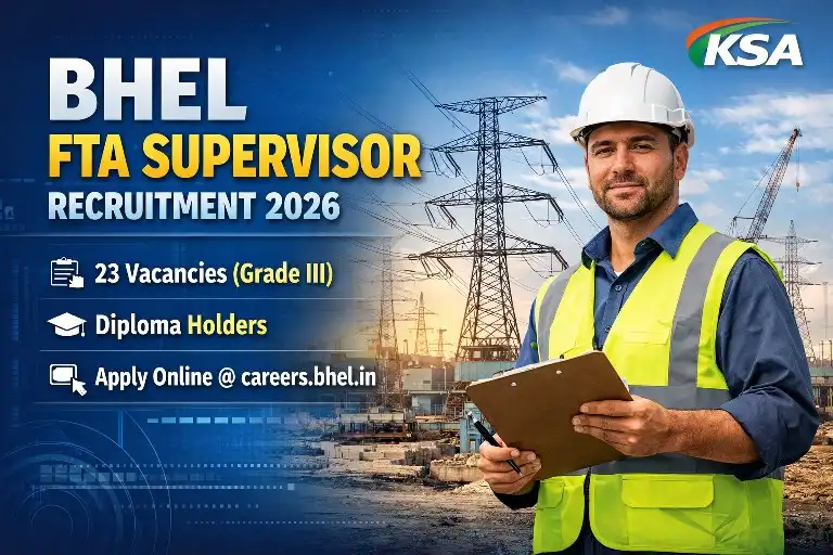 BHEL FTA Supervisor Recruitment 2026: Apply Online for 23 Posts (Grade III) @ careers.bhel.in