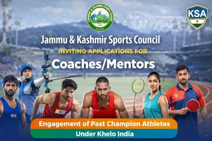 Jammu & Kashmir Sports Council Invites Applications for Engagement of Past Champion Athletes as Coaches/Mentors