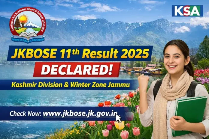 JKBOSE 11th Result 2025 Declared: Check Kashmir Division & Winter Zone Jammu Results @ jkbose.jk.gov.in