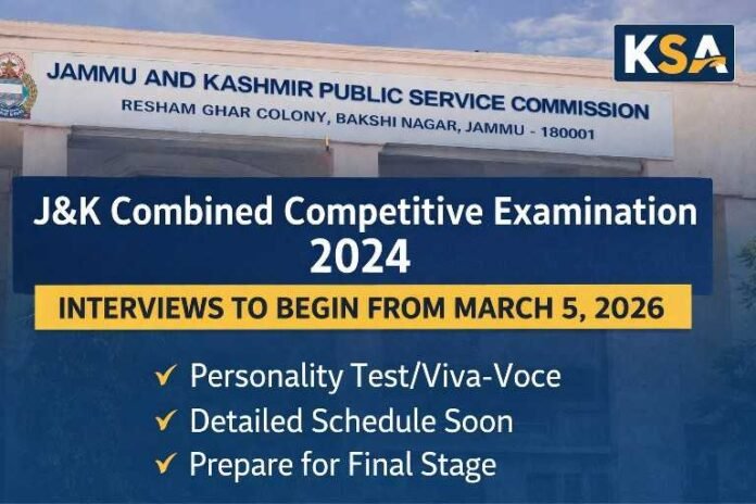 JKPSC to Conduct J&K Combined Competitive Examination 2024 Interviews from March 5