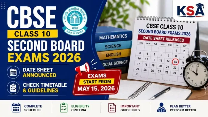 CBSE Class 10 Second Board Exams 2026: Date Sheet Announced, Check Timetable & Guidelines