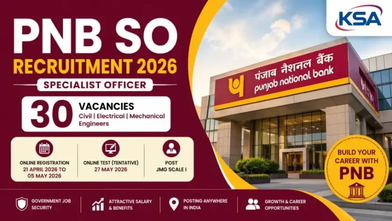 Punjab National Bank SO Recruitment 2026: Apply Online for 30 Specialist Officer Posts